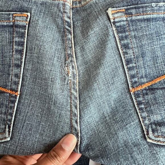 7 For All Mankind Women's Jeans Size 31 Bootcut Dark Wash Denim - Picture 6 of 8